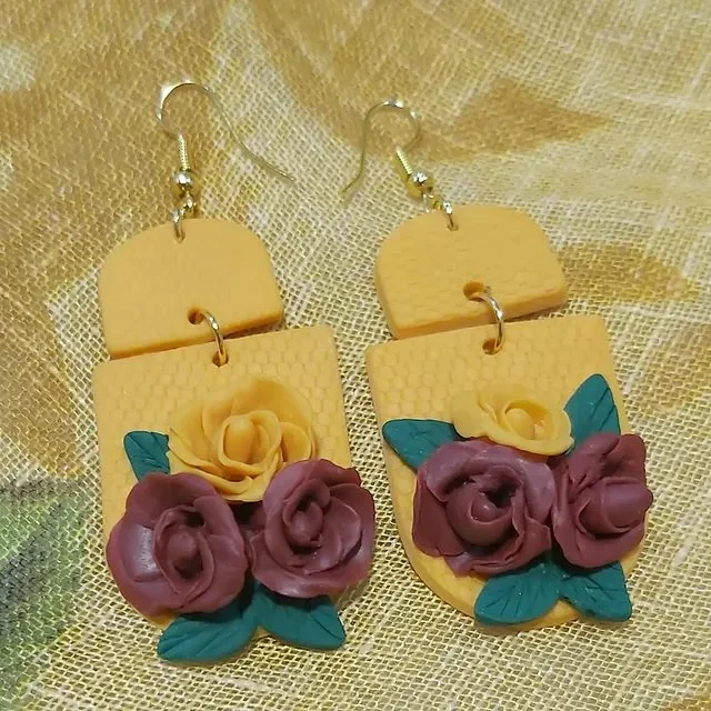 Handcrafted intricate dangle earrings